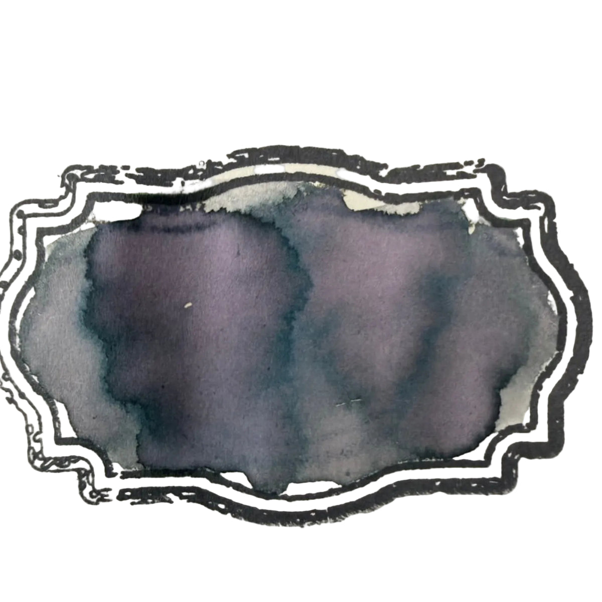 Boston Lore Studio swatch of Wearingeul The Picture of Dorian Gray fountain pen ink showing gray ink with violet shading
