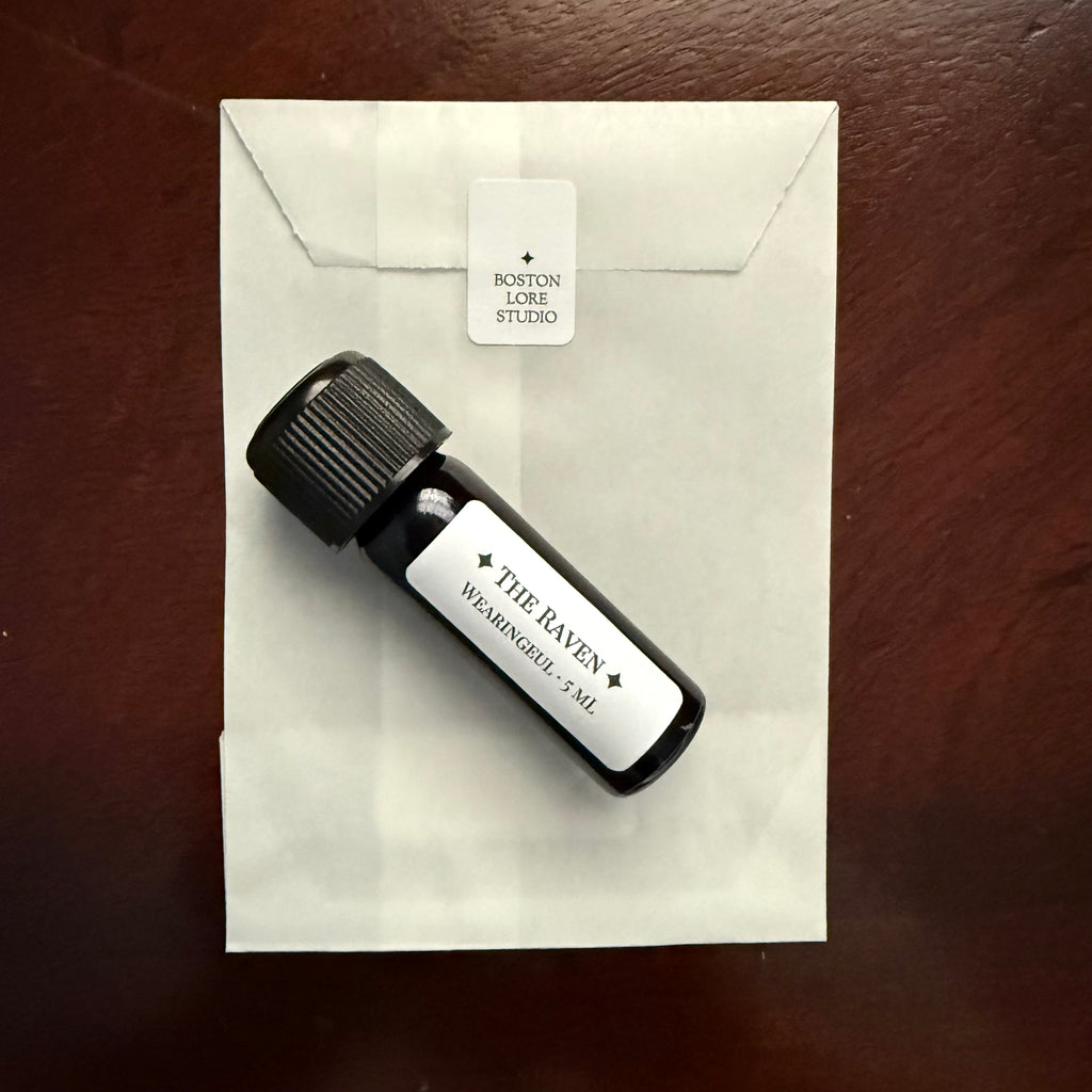 Wearingeul The Raven 5 mL Archive Bottle with Boston Lore Studio glassine envelope