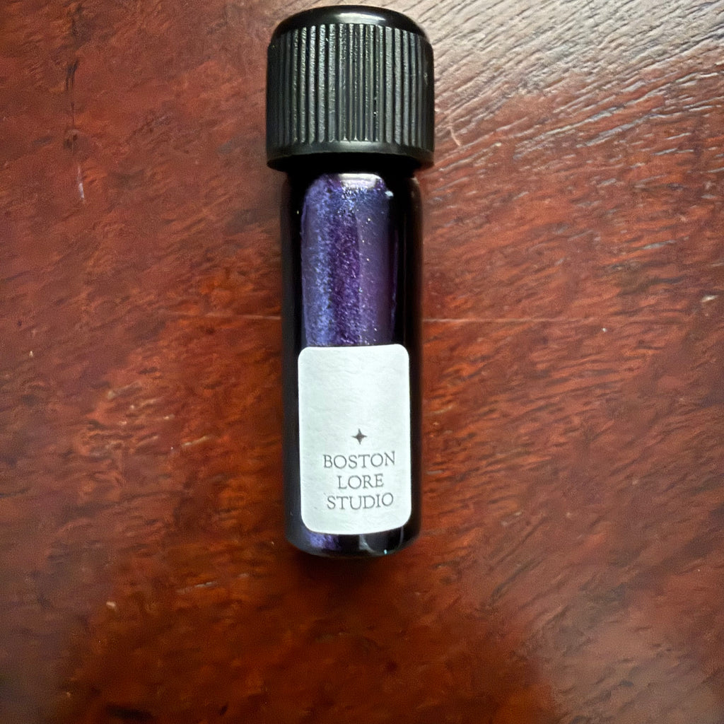 Wearingeul The Raven deep violet shimmer fountain pen ink in 5 mL Archive Bottle