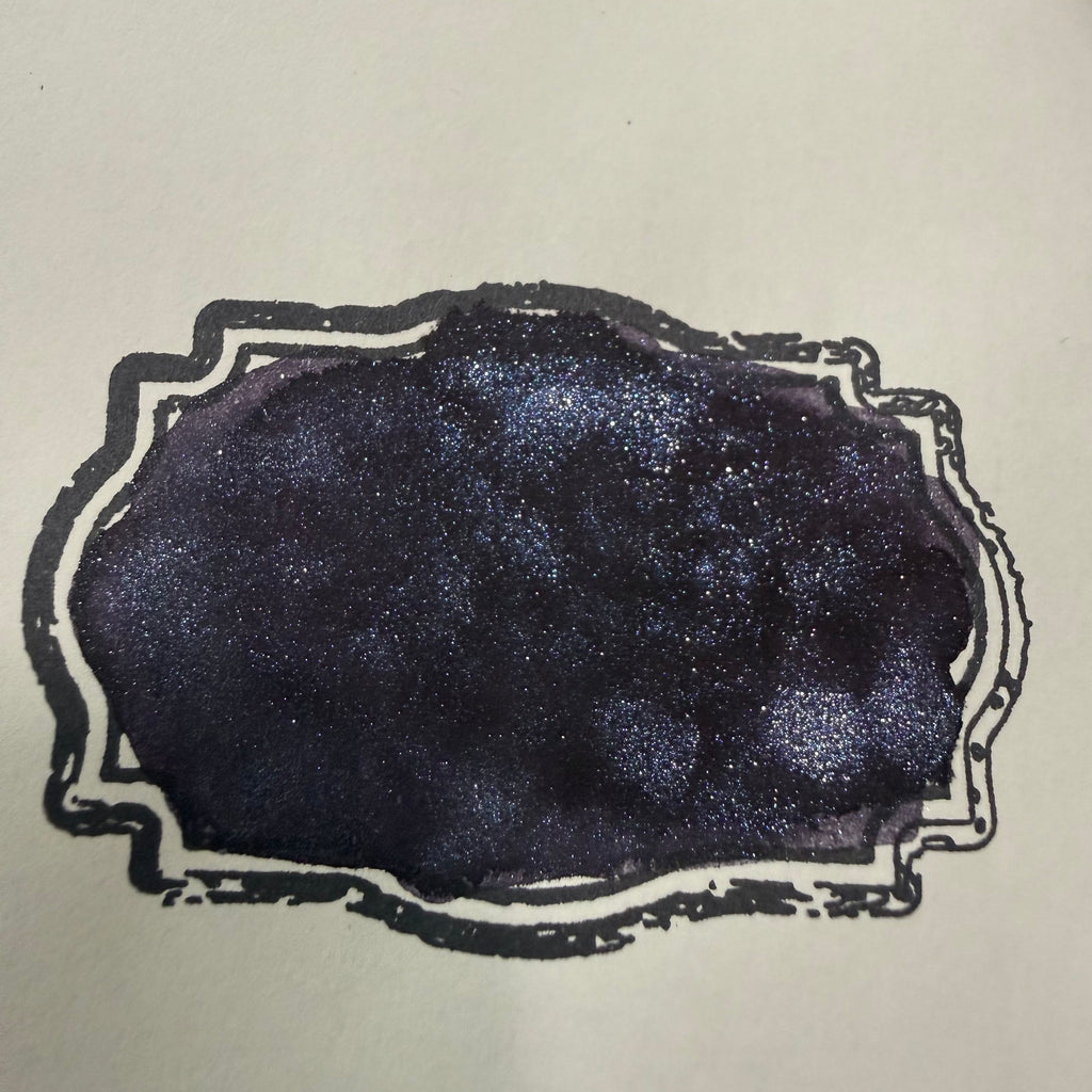 Wearingeul The Raven deep violet ink swatch showing blue and violet shimmer