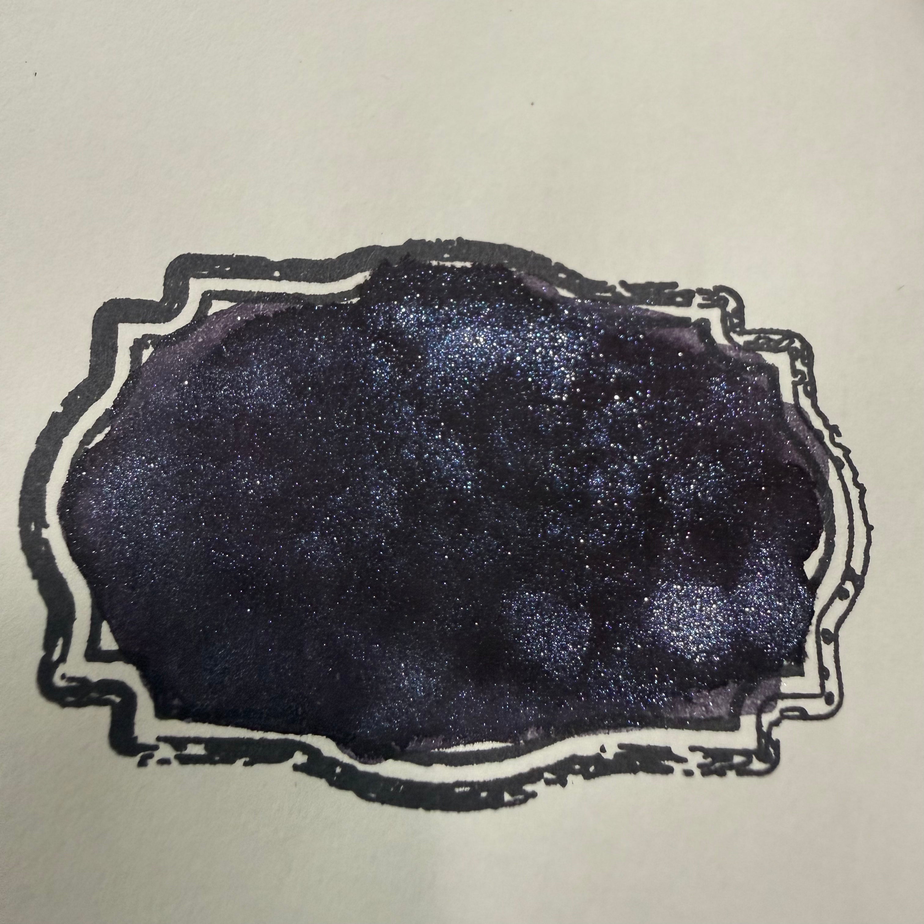 Wearingeul The Raven deep violet ink swatch showing blue and violet shimmer