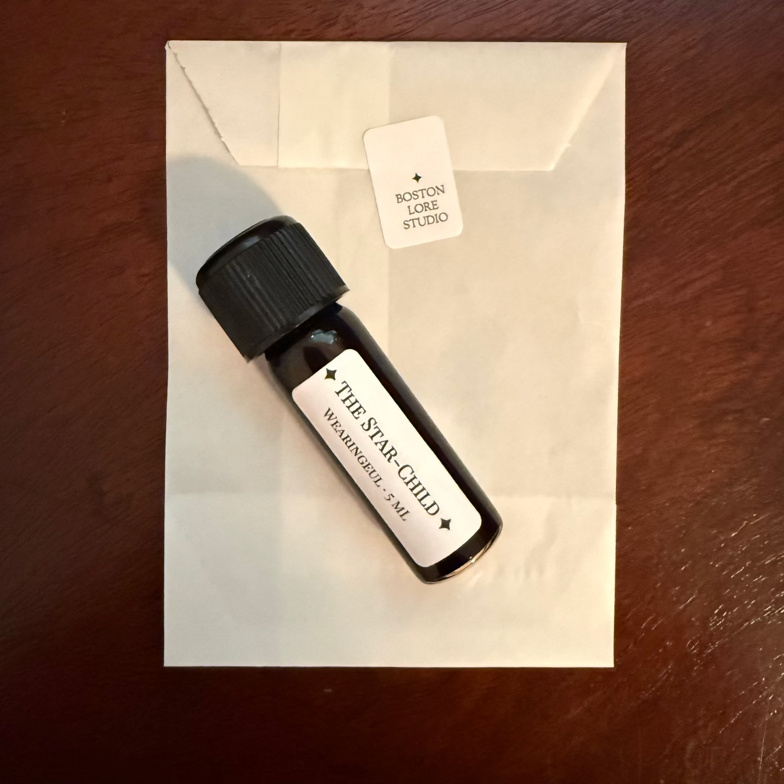 Wearingeul The Star Child 5 mL Archive Bottle with labeled glassine envelope packaging
