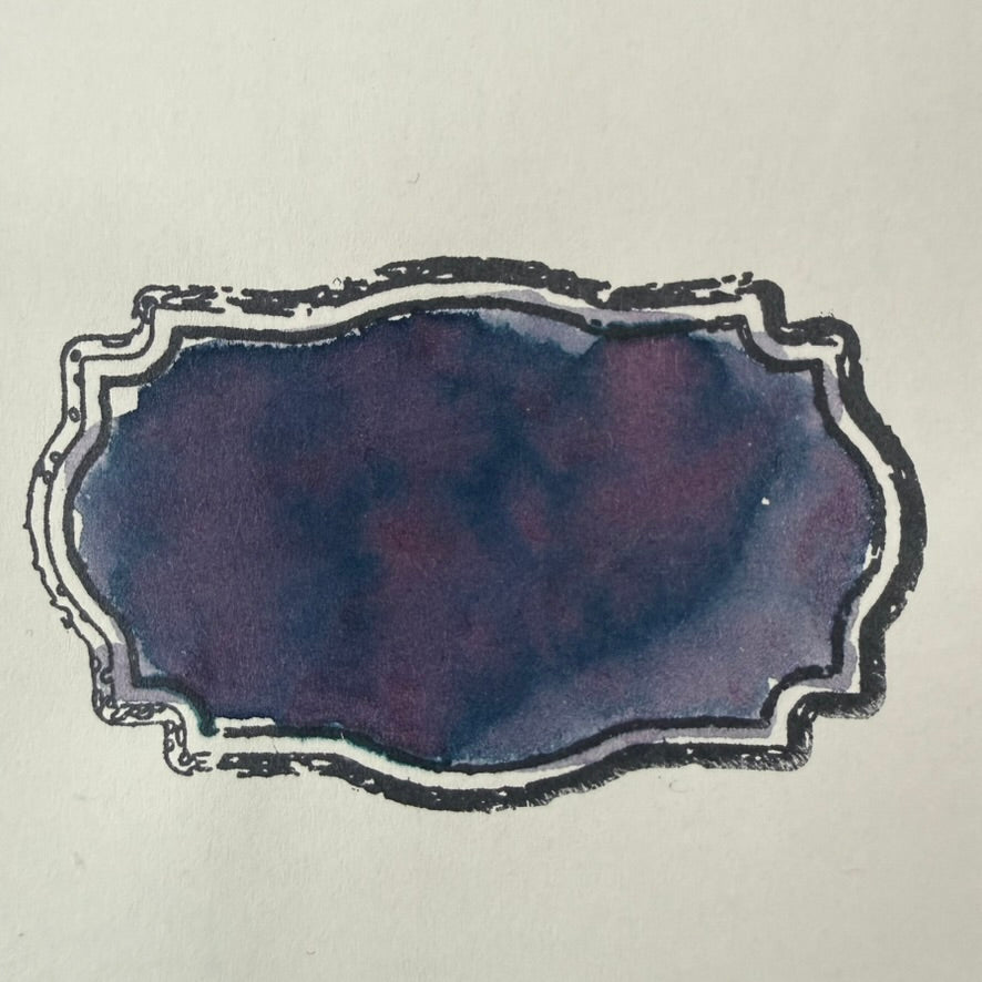 Wearingeul Thérèse Raquin fountain pen ink swatch showing blue violet and gray violet tones