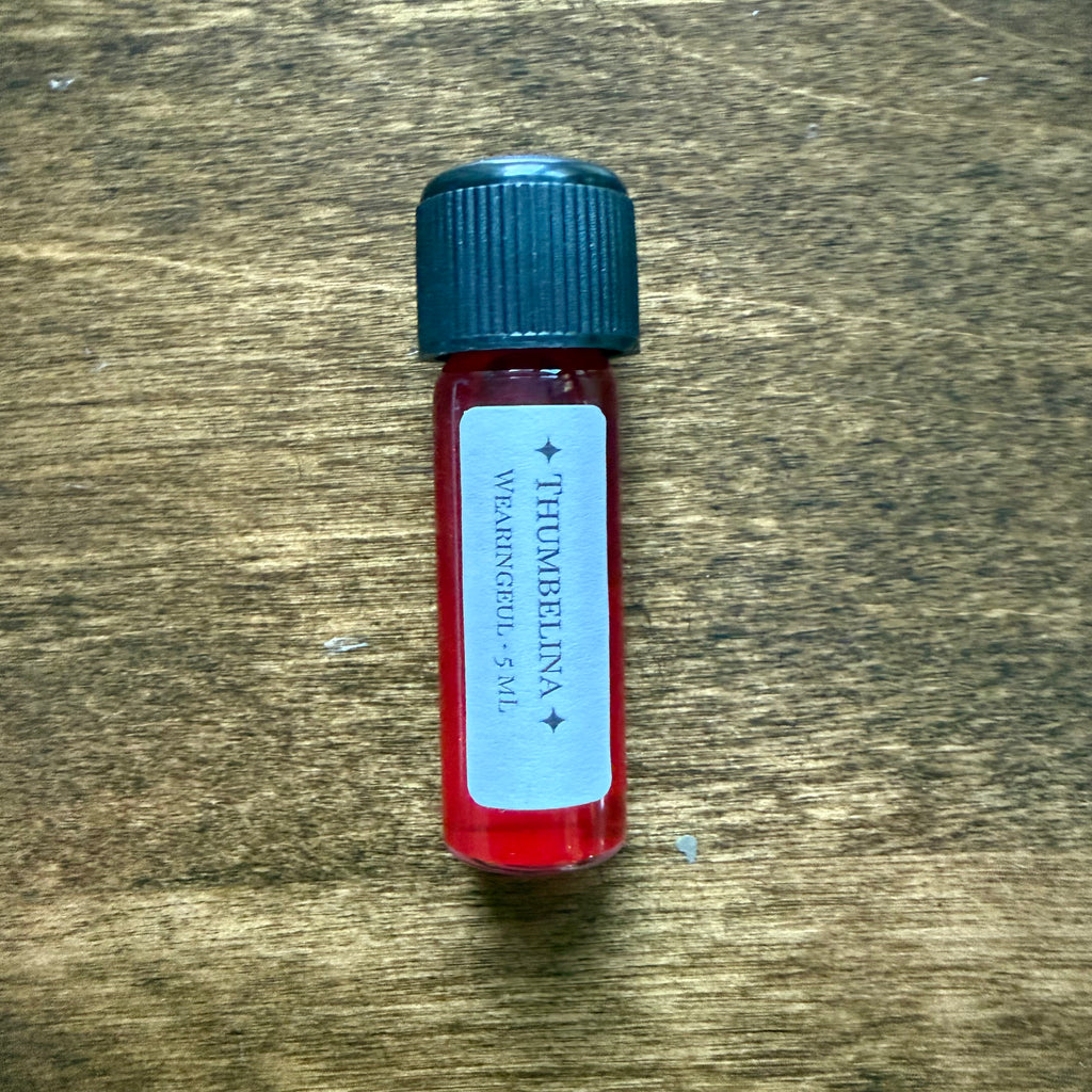 Wearingeul Thumbelina fountain pen ink in a 5 mL Boston Lore Archive Bottle