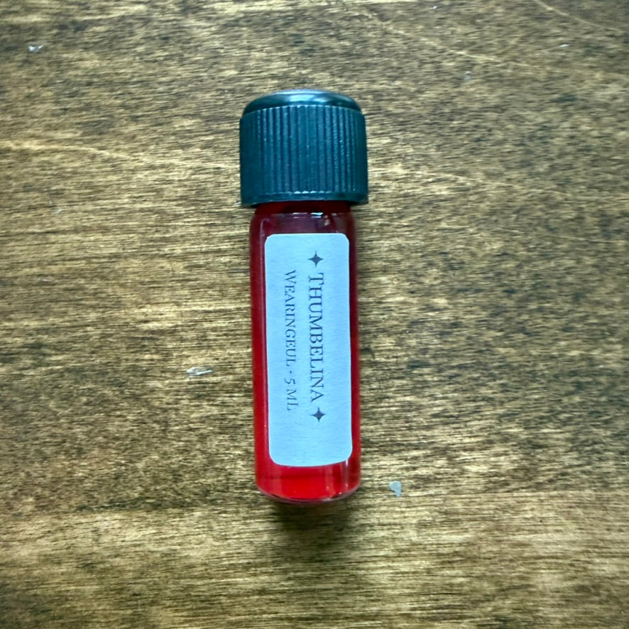 Upright Wearingeul Thumbelina fountain pen ink 5 mL glass Archive Bottle