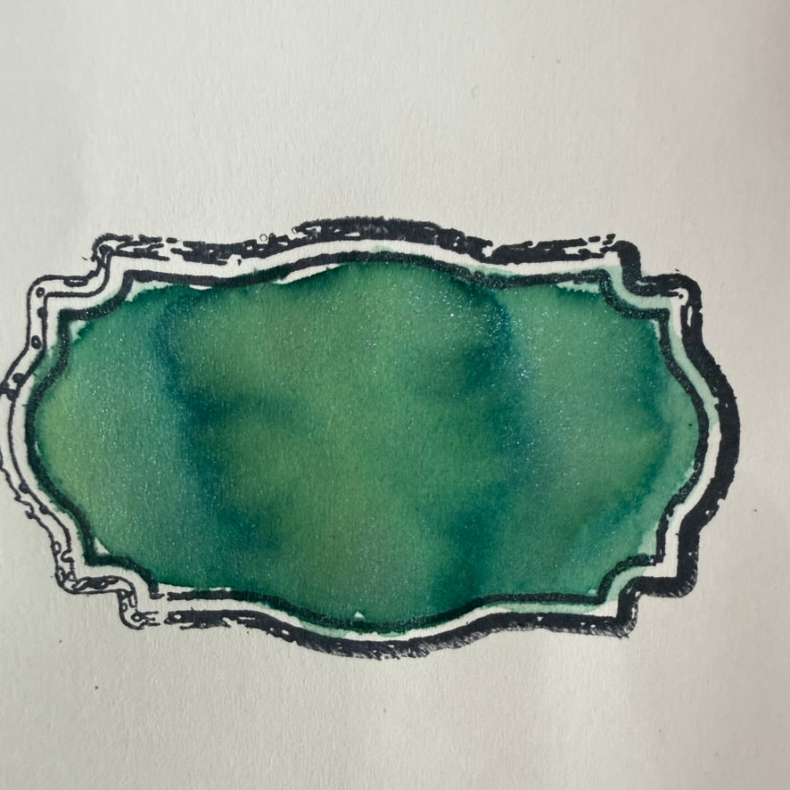 Wearingeul The Wonderful Wizard of Oz ink swatch showing green and teal tonal variation